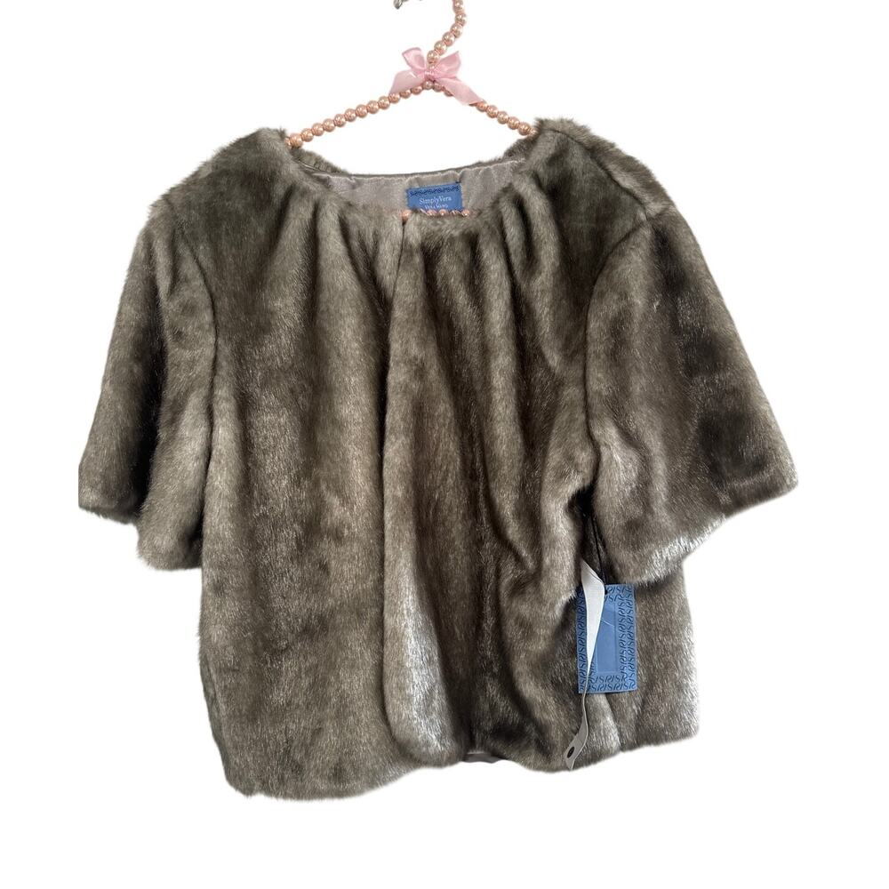 Women's Simply Vera Vera Wang Faux Fur Coat‎ - Size: Large